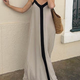 Verena | Midikleid im Colour-Block-Design Stil Lavechic Île