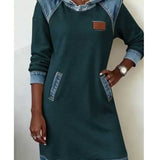 Irena - Denim-Kleid mit Kapuze