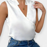 Eleganter einfarbiger Top