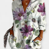 Bluse mit Knöpfen im floralen Muster