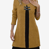 Elora™ Schickes Strickkleid mit Kontrast