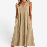 Suzaine™ Midi- Kleid mit ausgestelltem Schnitt