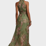 Livia - Elegantes Maxi-Kleid mit Blumen-Halter