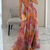Antonia | Maxikleid Blumenprint mit V-Ausschnitt