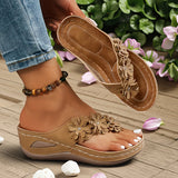 Johanna | Bequeme Sandalen mit Blumenmotiv